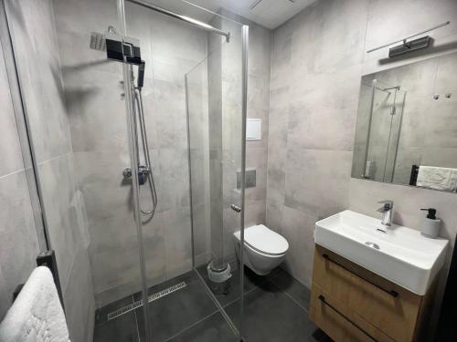 Ένα μπάνιο στο Apartmány Ambiente