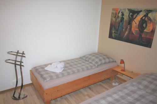 Postel nebo postele na pokoji v ubytování Kleinheide 1