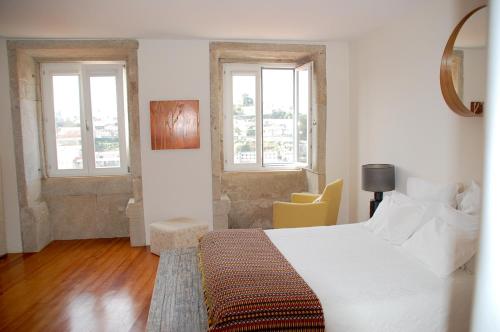 Ένα ή περισσότερα κρεβάτια σε δωμάτιο στο Top Flat