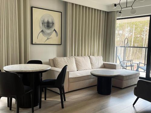 Χώρος καθιστικού στο ApartamentyRogowo Com