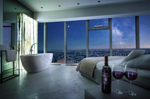 Гостиная зона в In The Sky - Apartamenty w Sky Tower