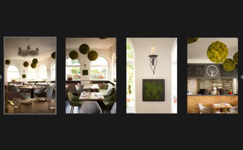 a group of four pictures of a restaurant at Hotel Rathaus in Wildemann