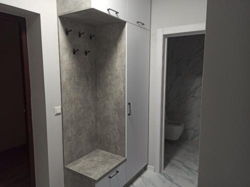 Ένα μπάνιο στο Apartments Domovik Трьохкімнатна квартира , європейського стилю