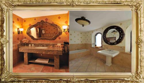 Koupelna v ubytování Burg Hotel Romantik