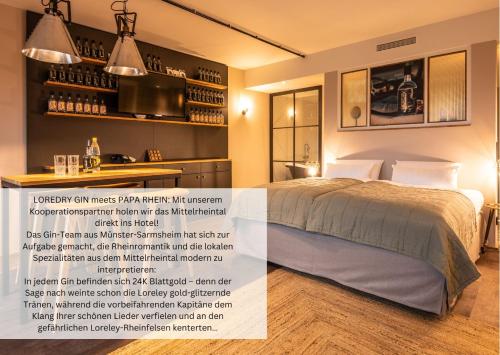 Postel nebo postele na pokoji v ubytování PAPA RHEIN - Hotel & Spa
