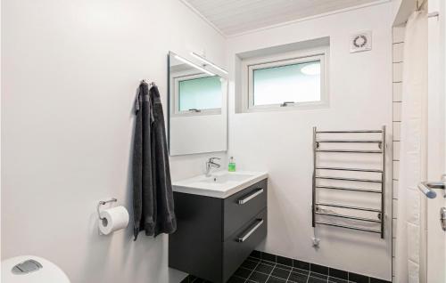 Spidsegårdにある3 Bedroom Cozy Home In Nexのバスルーム(洗面台、鏡付)