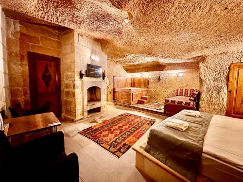 Ruang duduk di Harkasos Cave Hotel