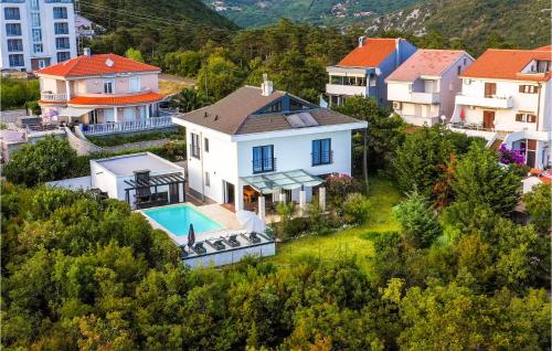 an aerial view of a house at Lovely Home In Crikvenica With Outdoor Swimming Pool in Crikvenica
