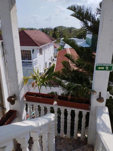 a view from the balcony of a house at Sunset Paradise in San Andrés