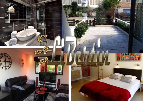Postel nebo postele na pokoji v ubytování Hôtel Riad 5 Studio Cap Libertin Village Naturiste