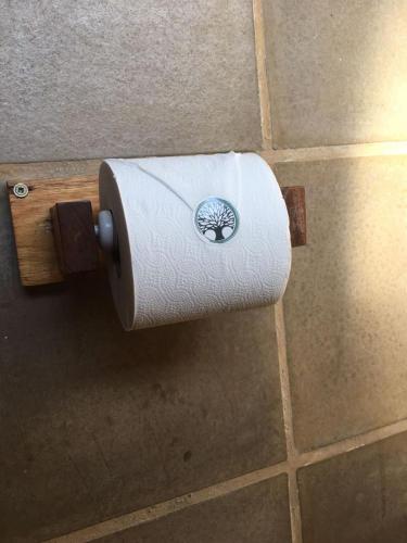a roll of toilet paper hanging on a wall at Euforia Guesthouse in Middelburg