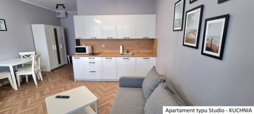 O bucătărie sau chicinetă la Apartamenty Słoneczna z Zielonym Tarasem