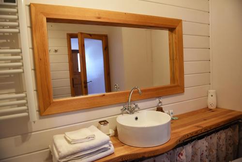 Bilik mandi di Woodland - Apartments & SPA Łagów