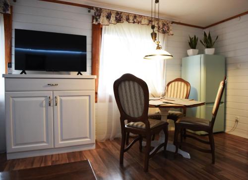 Televisyen dan/atau pusat hiburan di Woodland - Apartments & SPA Łagów
