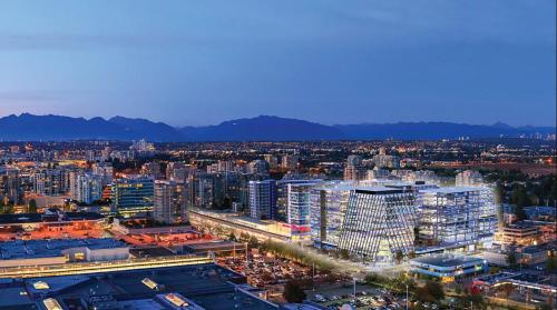 an aerial view of a large city with buildings at Gorgeous Place In Downtown Richmond in Richmond