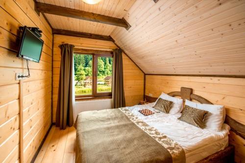Cama o camas de una habitación en Osonnya Karpaty 4*