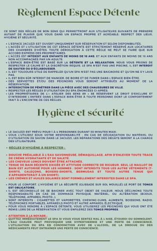 a screenshot of a document with red and green text at Atelier des sens 89 in Évry