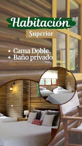 a poster for a hotel with two beds in a room at HOTEL IGUAIMA in Ibagué