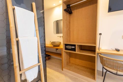 a room with a bunk bed and a mirror at Play Hotel Ibiza - Adults Only in Ibiza Town