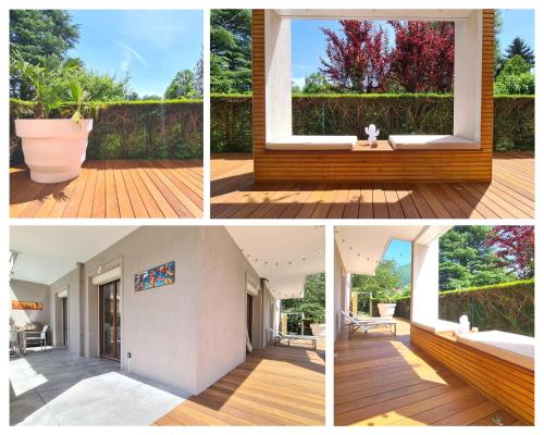 Κήπος έξω από το Proche du lac et des commerces, appartement neuf, au calme, avec 3 chambres et une grande terrasse