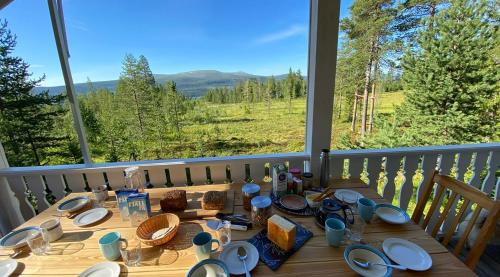 Mountain Cabin Lofsdalen 레스토랑 또는 맛집
