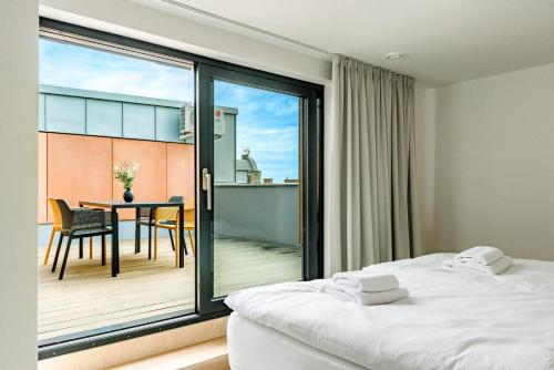 Postel nebo postele na pokoji v ubytování Apartment Brno