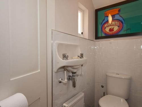 a bathroom with a sink and a toilet at The Nook in North Berwick