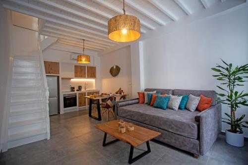 Kuchyň nebo kuchyňský kout v ubytování Aelia Suite I / Mykonos Town