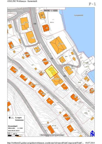 a site plan for a construction site at Lyngen Apartments in Lyngseidet