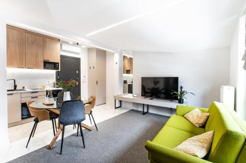 Η κουζίνα ή μικρή κουζίνα στο K20 Apartamenty Łódź - Dostęp na Kod