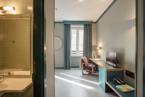 Koupelna v ubytování Hotel Milani