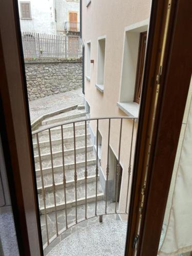 a view of a stairway from a balcony of a building at El Rocol in Vezza dʼOglio