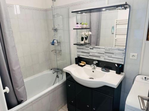 Koupelna v ubytování Charmante maison au calme