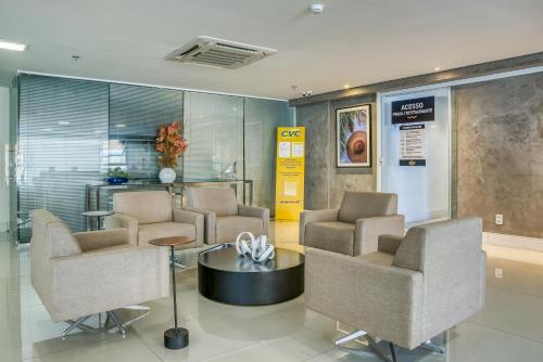 Χώρος καθιστικού στο Hotel Brisa Suítes Pajuçara