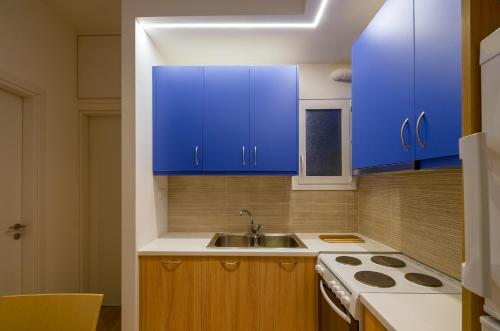 A kitchen or kitchenette at Nice 1BD apartment close to metro station Ampelokipoi