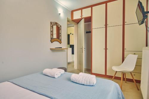 Ένα ή περισσότερα κρεβάτια σε δωμάτιο στο Mika's Valley View House