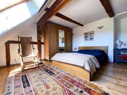 Ένα ή περισσότερα κρεβάτια σε δωμάτιο στο Ferienhaus Christoph Seeger