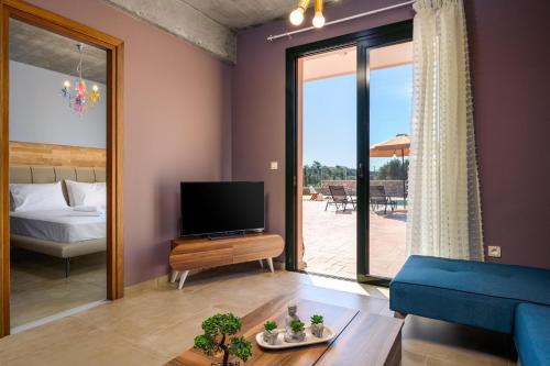 Μια τηλεόραση ή/και κέντρο ψυχαγωγίας στο Alki Slow Living Villas