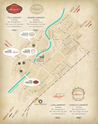 a map of the battle of cork manuscript at Casa Ambient in Cristian