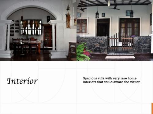 a collage of two pictures of a house at Mama Villa Hikkaduwa in Hikkaduwa