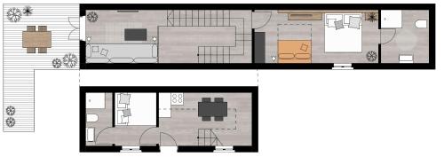 a floor plan of a house at Cavtat Old School in Cavtat