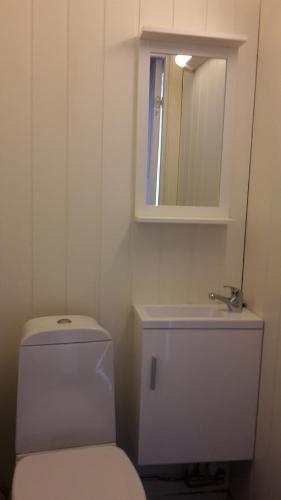 Kylpyhuone majoituspaikassa Lyngen Apartments