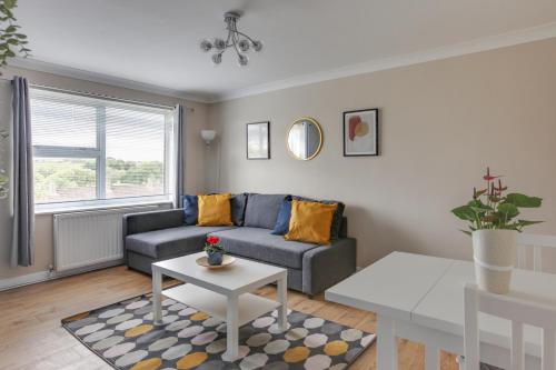 Zona de estar de Modern 1BR Gem - Stylish Flat in Harlow