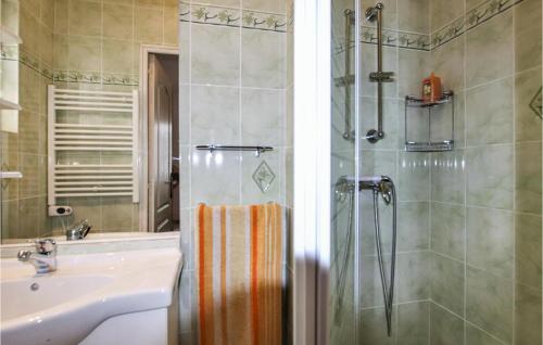 a bathroom with a shower and a sink at Beautiful Home In Flachres With Kitchen in Flachères