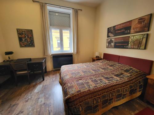 Postel nebo postele na pokoji v ubytování Stylish Apartment in Center of Zagreb