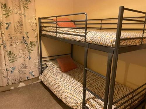 a couple of bunk beds in a room at Gloucester Rd 2 mins away - Fab, new, trendy house in Bristol