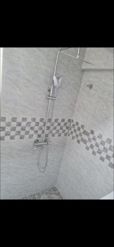 a shower in a bathroom with a shower at Ad apartment in Kwedonu