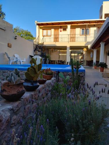 una casa con piscina y algunas plantas en Hotel del Sol Cafayate en Cafayate