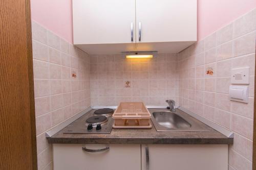 Kuchyň nebo kuchyňský kout v ubytování Apartments by the sea Brela, Makarska - 20778