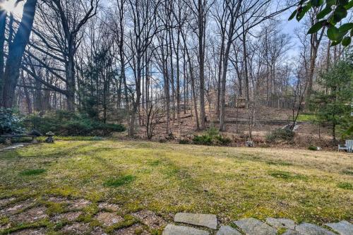 a field of grass with trees in the background at Bethesda Apartment and Yard about 9 Mi to D C in Bethesda